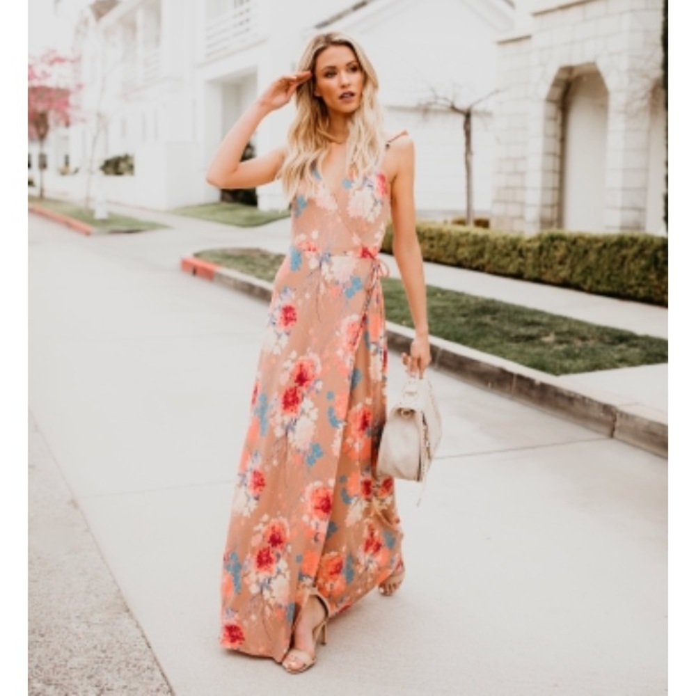 Floral wrap dress